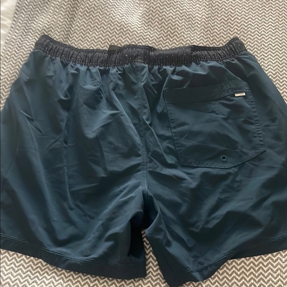 Vuori Men's Athletic Shorts in Dark Teal and Black - Picture 4 of 5